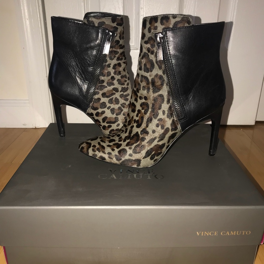 Vince Camuto Dusk Leopard Bootie/Heel